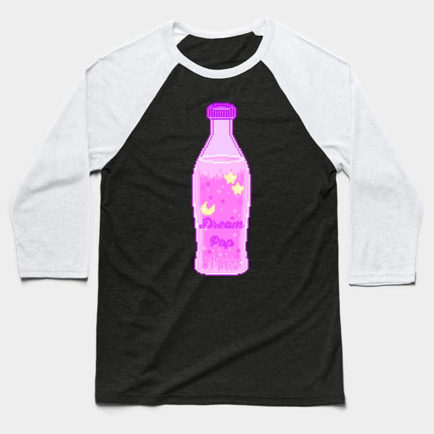 Pixel Bottle Baseball T-Shirt by ssydneyart